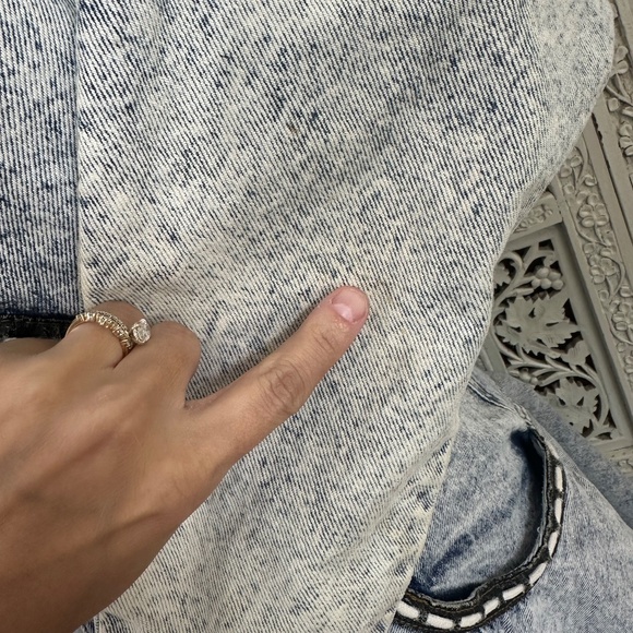 Vtg Acid Wash Denim Cropped Jacket & Trumpet Skirt Set Sz Small - Picture 8 of 10